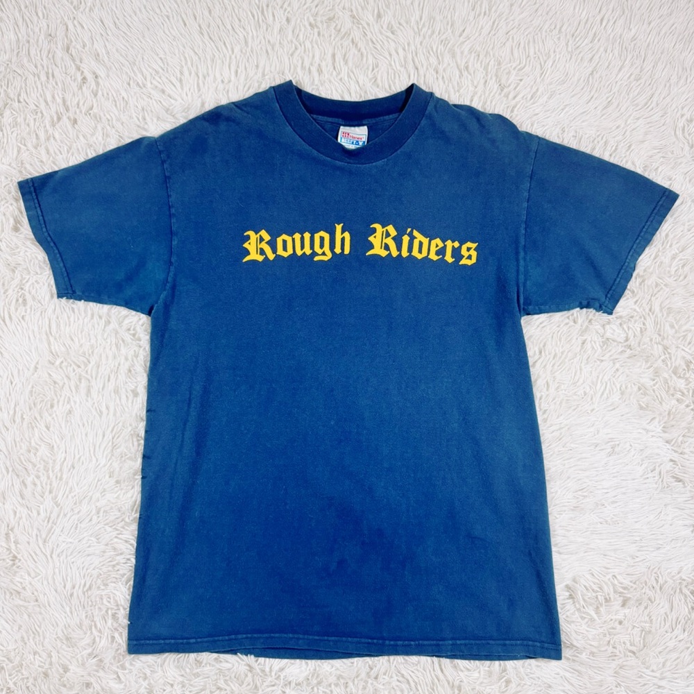 ✨Vintage Faded Rough Riders Navy Blue T Shirt